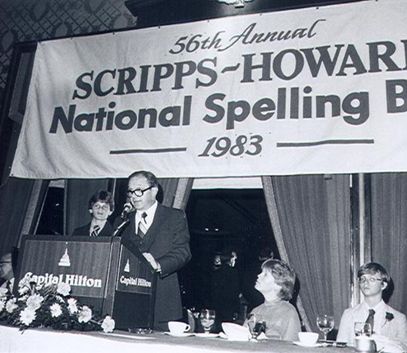 Photo from the 1983 Scripps National Spelling Bee Awards Banquet