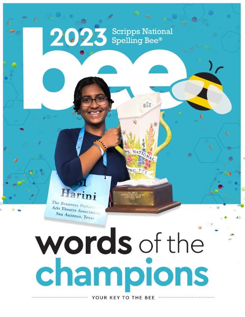 2023 Words of the Champions regional spelling bee study list cover