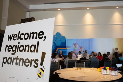 welcome, regional partners! sign at Bee Week 2023