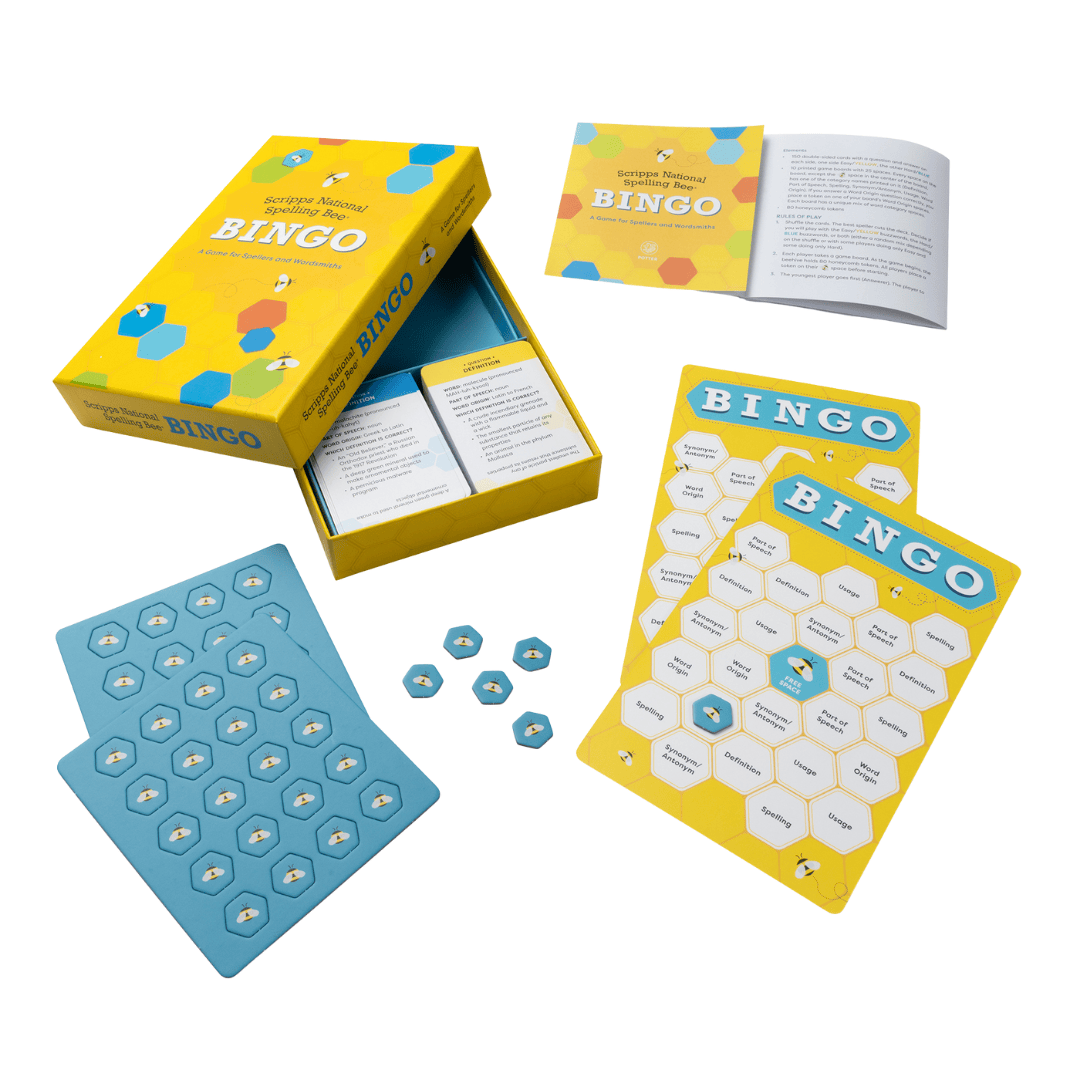 Scripps National Spelling Bee Bingo game pieces