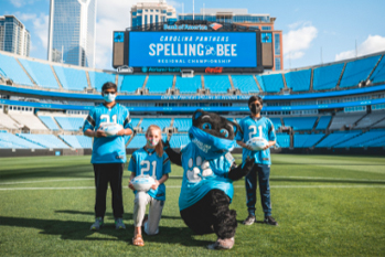 Caroline Panthers spellers and mascot